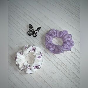 Butterfly Print 2 Pc Scrunchies‎